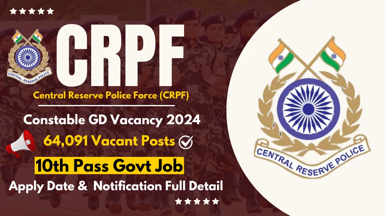 CRPF Recruitment 2024 Notification PDF