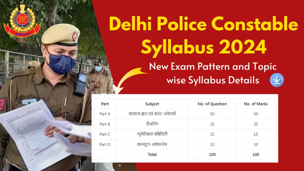 Delhi Police Constable Syllabus 2024 In Hindi