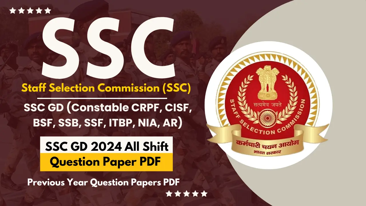 SSC GD Previous Year Question Paper 2024 All Shift Solution PDF