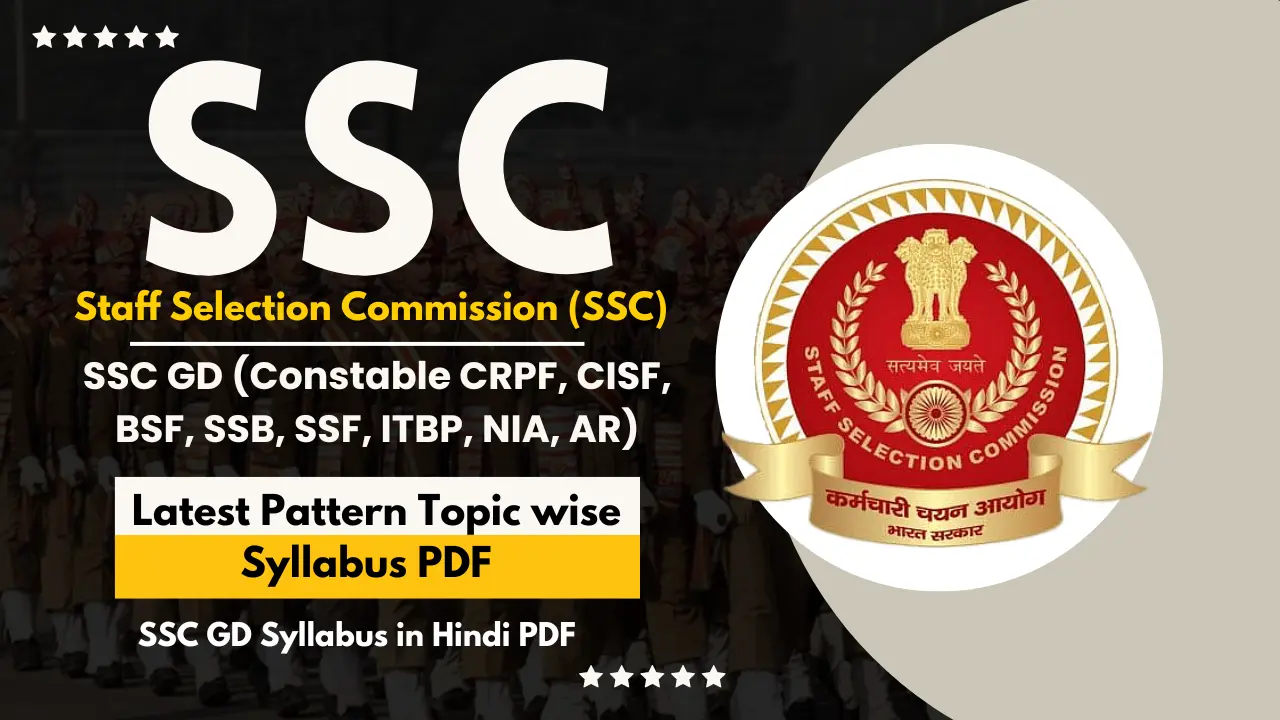 SSC GD Syllabus 2024 PDF Download