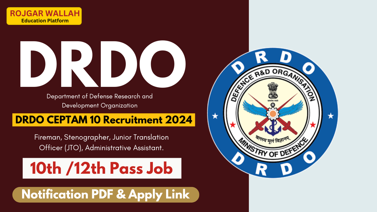 DRDO Recruitment 2024 Notification For 4156 Post Apply Online